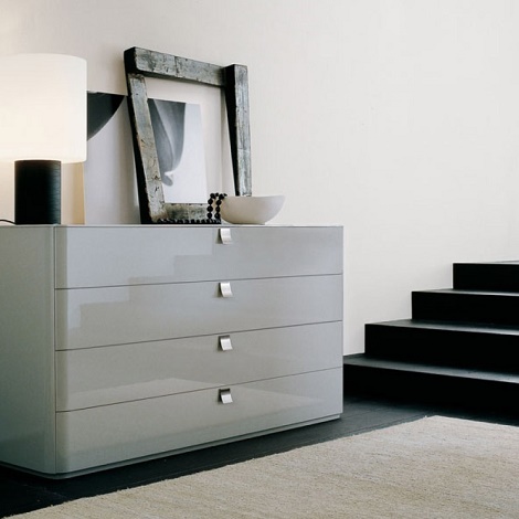 Jesse defile ladekast, 4 laden, lak,hoogglans,eiken,mat cordaa, ladekast,design uit italie,theo bot slaapkamer,150,126,101,76,51cm. breed.
